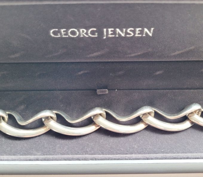 Vintage Sterling Silver Georg Jensen Infinity Bracelet - Image 3