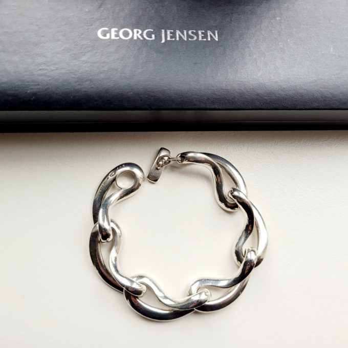 Vintage Sterling Silver Georg Jensen Infinity Bracelet