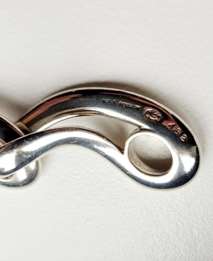 Vintage Sterling Silver Georg Jensen Infinity Bracelet - Image 4