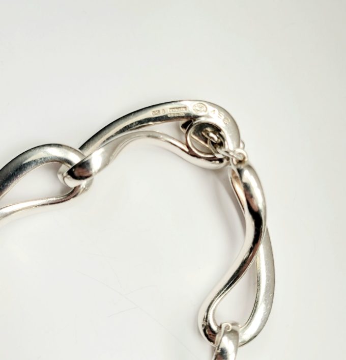 Vintage Georg Jensen Sterling Silver Denmark Infinity Necklace - Image 3