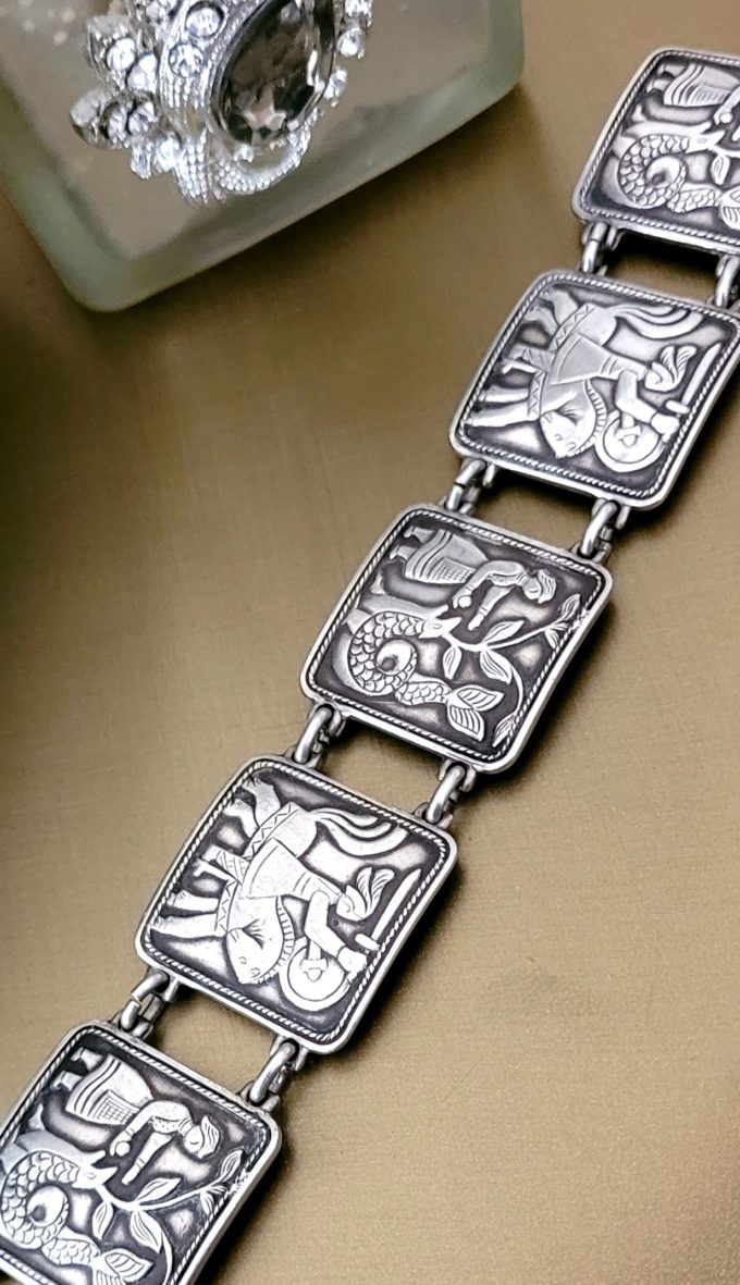 Vintage Sterling Silver David Andersen Fairytale Norway Bracelet - Image 4