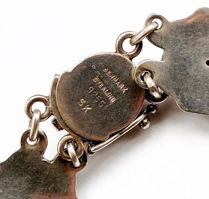 Vintage Scandinavian Sterling Silver Denmark Danish Necklace Choker by SK circa 1950s - Image 5